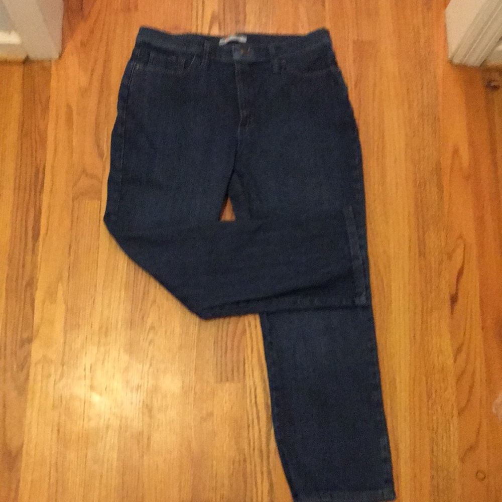 Solid blue denim jeans, 12 short